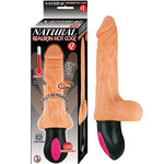 Realistic Warming 6.5 inch Vibrating Dildo with Balls Flesh