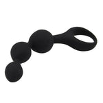 Loving Joy Triple Ripple Anal Beads-Black